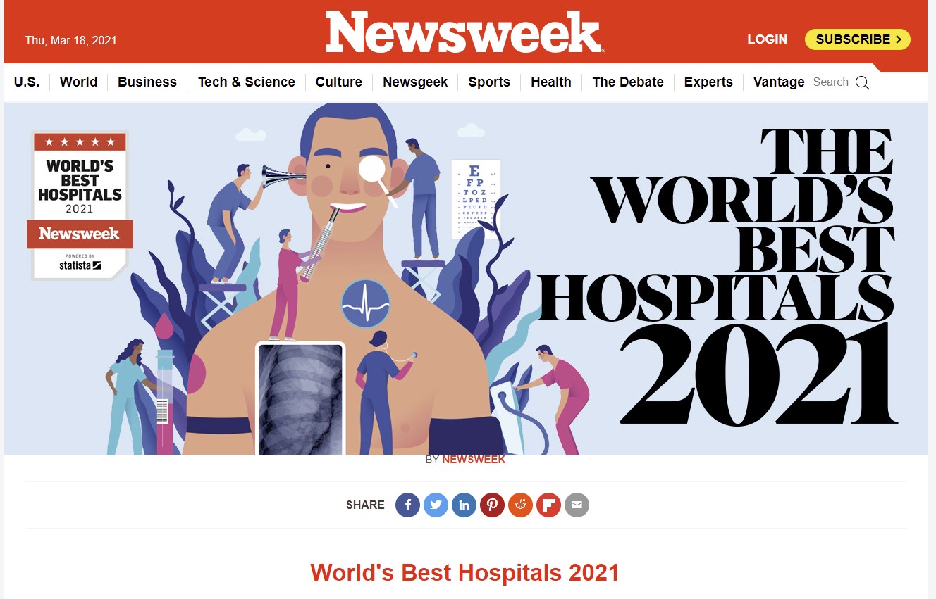 Savigliano in classifica -Migliori Ospedali Italiani 2021- di Newsweek